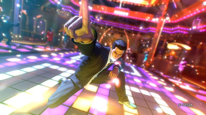 Kiryu hits the dance floor in Yakuza 0. The game takes place in the late 80s, when discos still existed. Good times...